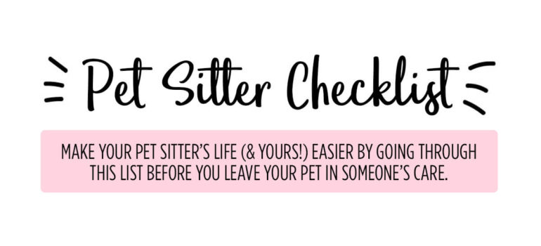 Pet Sitter Checklist